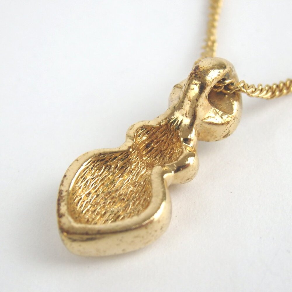 Authentic Christian Dior Heart Rhinestone Necklace metal [Used] - Picture 5 of 9